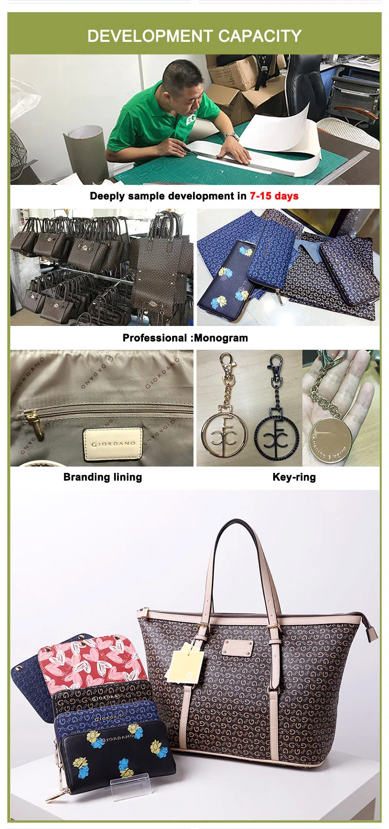 18 Yrs Professional Handbag Factory|Trusted by Giordano&Ck&Walmart|2 Factories, 1 Big Showroom|3, 500 Fashion Models|Customized Expert, Welcome Visit Us