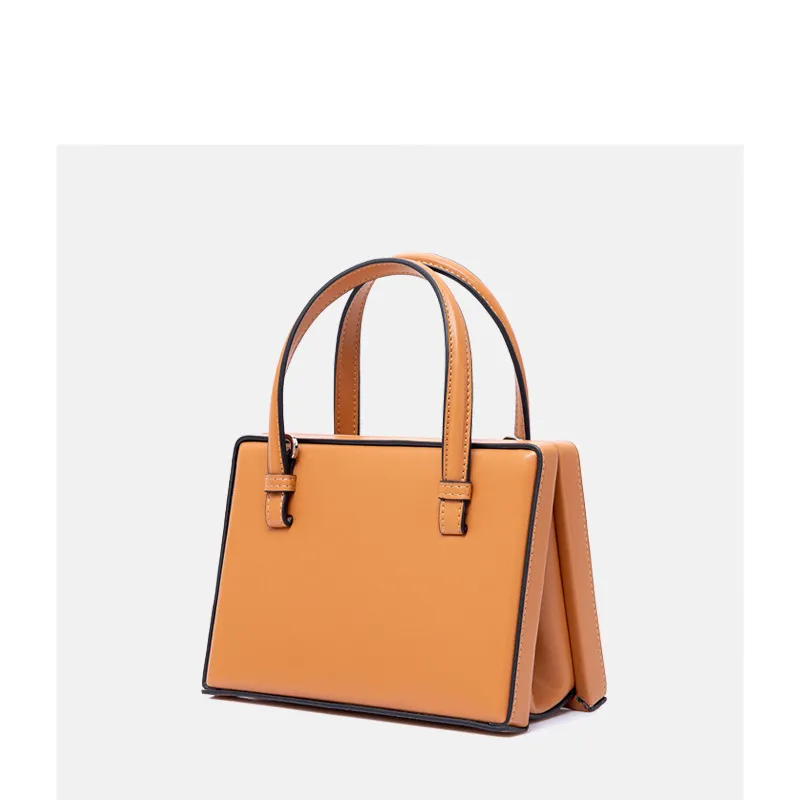 2019 Leather Retro Bag Shoulder Handbag Slung Small Square Bag Fashion Box Bag
