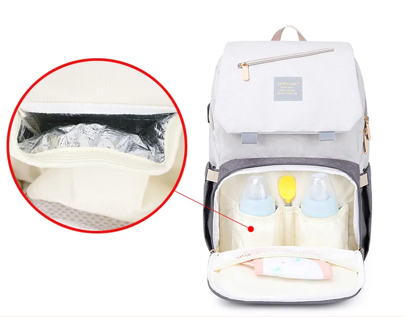 2021 New Diaper Bag Mummy Maternity Backpack Baby Stroller Knapsack Waterproof Handbag Nursing Nappy Rucksack Kid Going out Bags