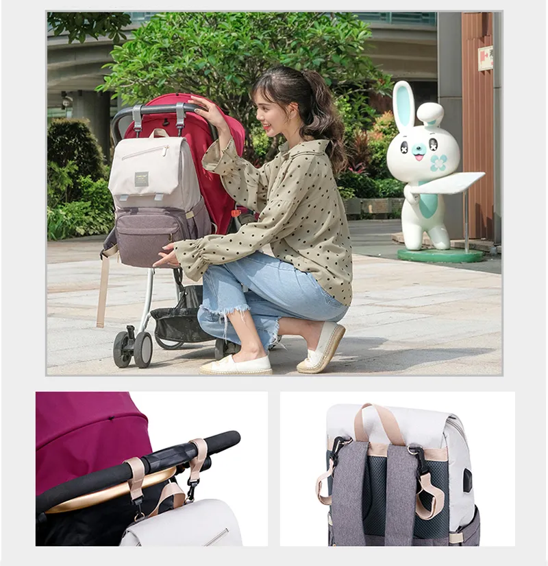 2021 New Diaper Bag Mummy Maternity Backpack Baby Stroller Knapsack Waterproof Handbag Nursing Nappy Rucksack Kid Going out Bags