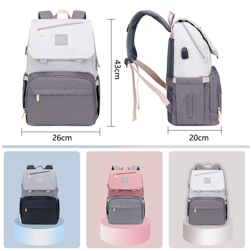 2021 New Diaper Bag Mummy Maternity Backpack Baby Stroller Knapsack Waterproof Handbag Nursing Nappy Rucksack Kid Going out Bags