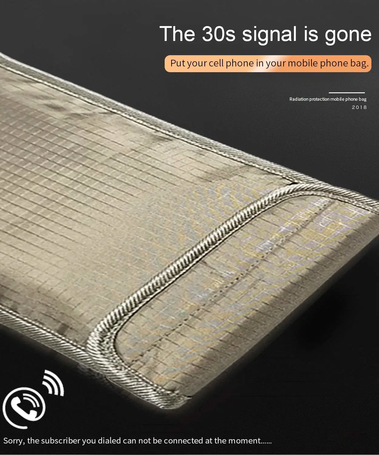 Anti- Spying GPS RFID Signal Blocking Bag Shielding Pouch Faraday Cage Bag