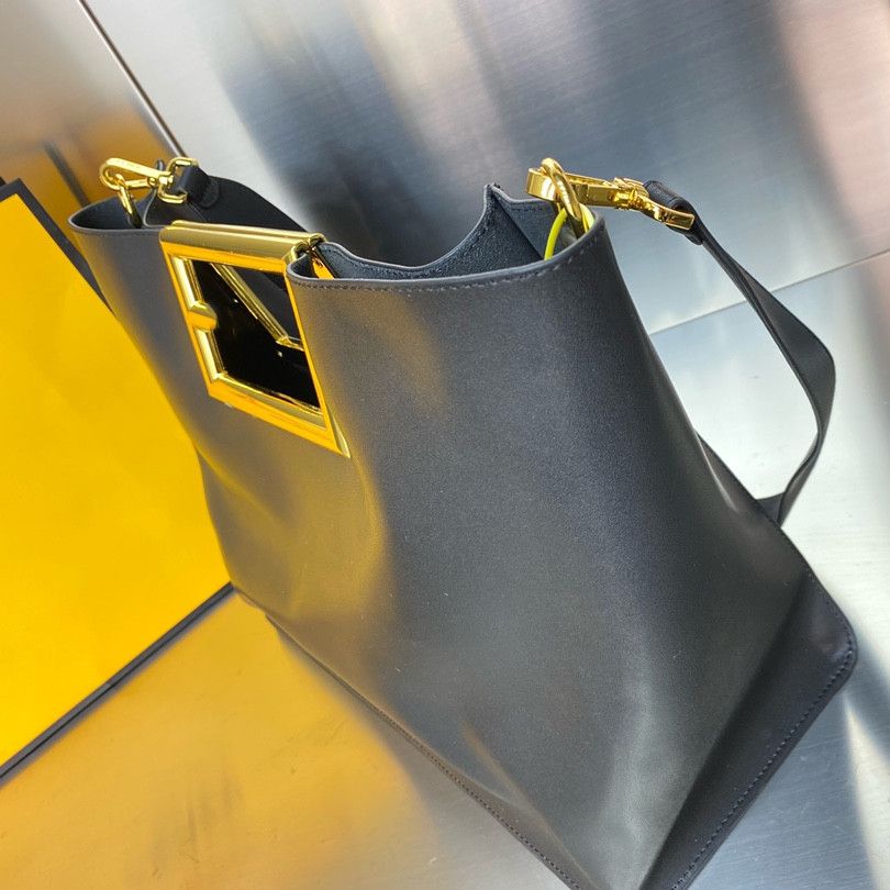 Big Capacity All Leather Desginer Replcia Double F Hangbag Bag for Ladies