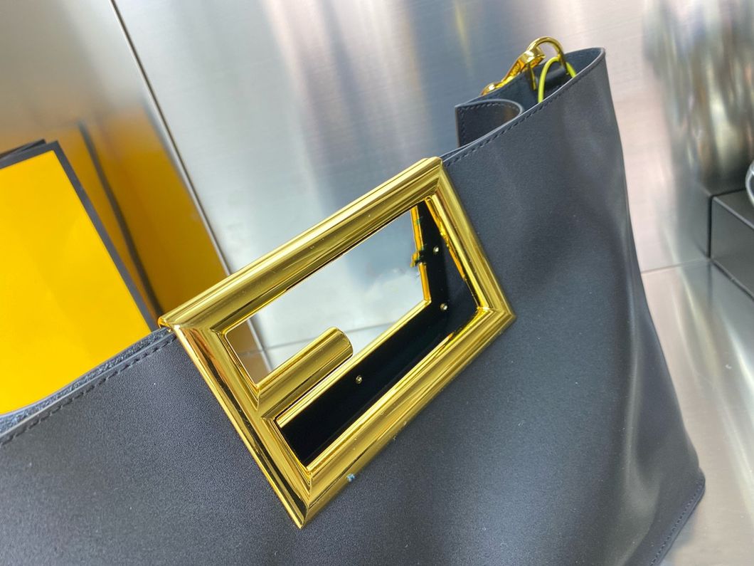 Big Capacity All Leather Desginer Replcia Double F Hangbag Bag for Ladies