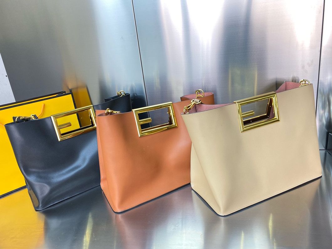 Big Capacity All Leather Desginer Replcia Double F Hangbag Bag for Ladies