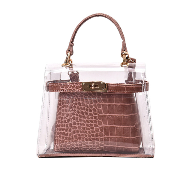 Clear Transparent PVC Shoulder Bags Women Candy Color Women Jelly Bags