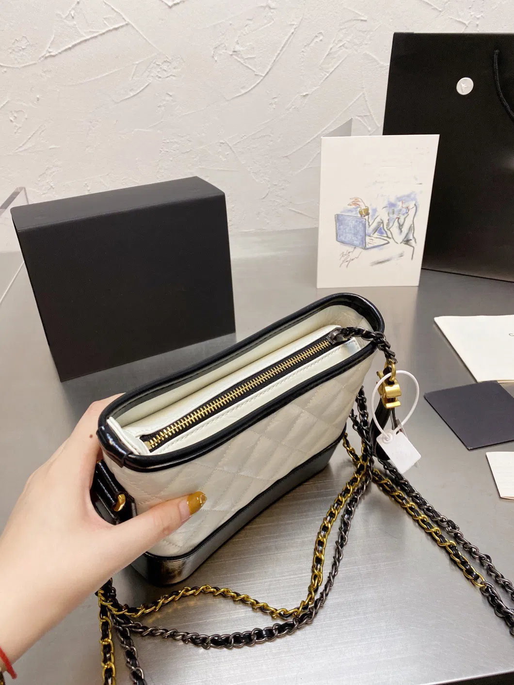 Contrast Color Medium Women Shoulder Bag Wholesale Market AAA Quality Bag