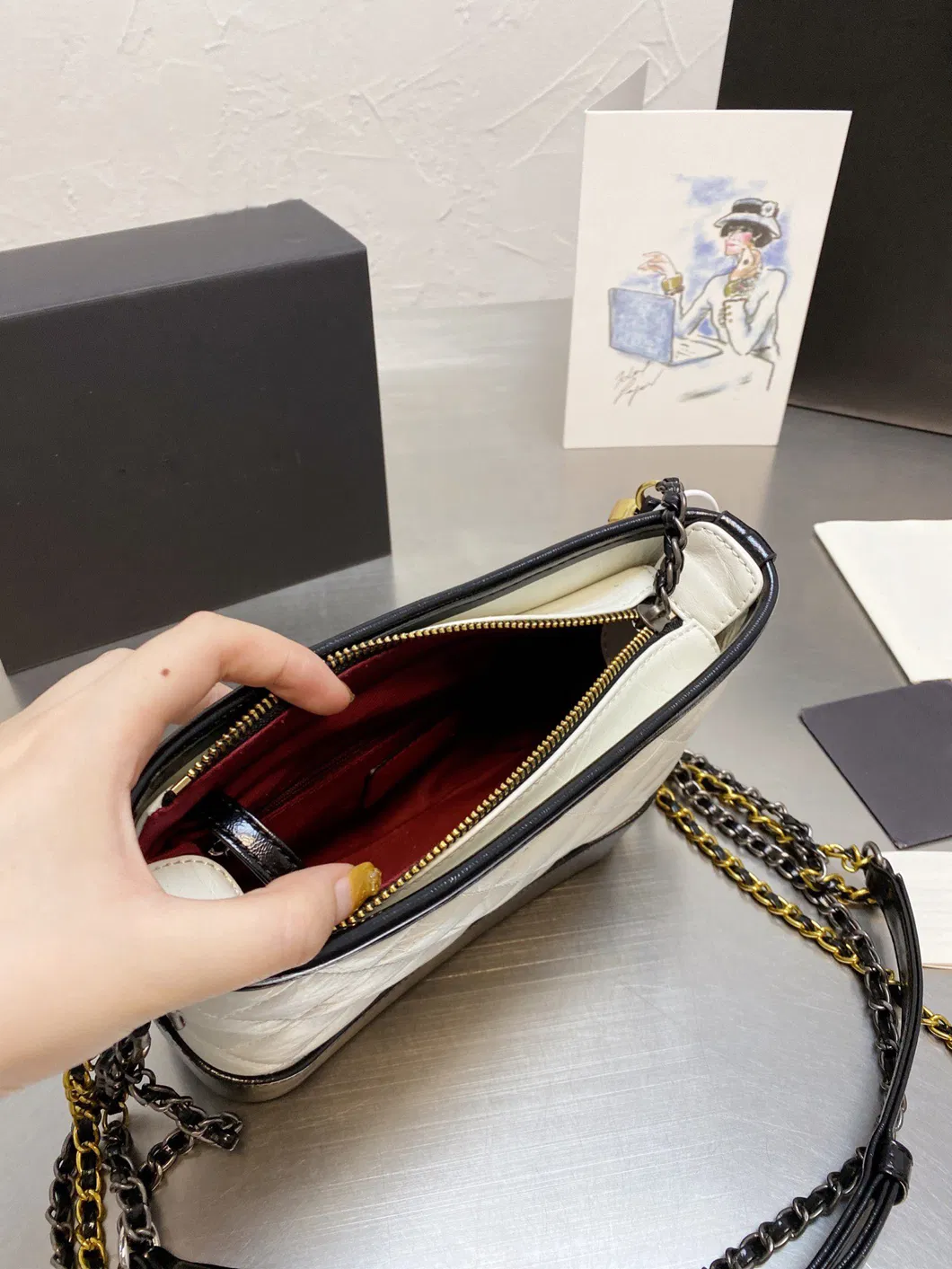 Contrast Color Medium Women Shoulder Bag Wholesale Market AAA Quality Bag