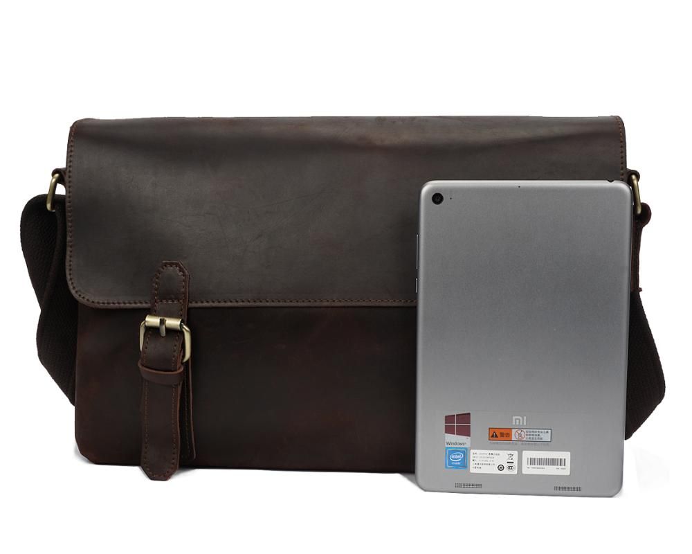 Crazy Horse Men Leather Laptop Messenger Bags RS-3115