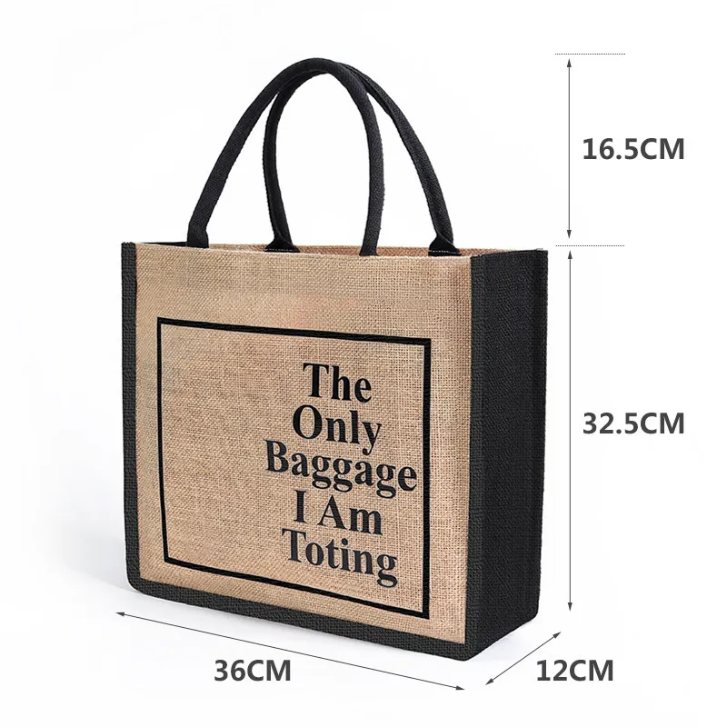 Custom Publicity Fashion Environmental Protection Linen Portable Linen Shopping Bag