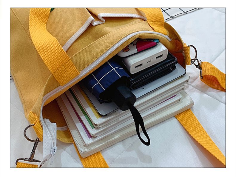 Customized Logo Canvas Cross-Body Bag Leisure Travel Ladies Tote Bag