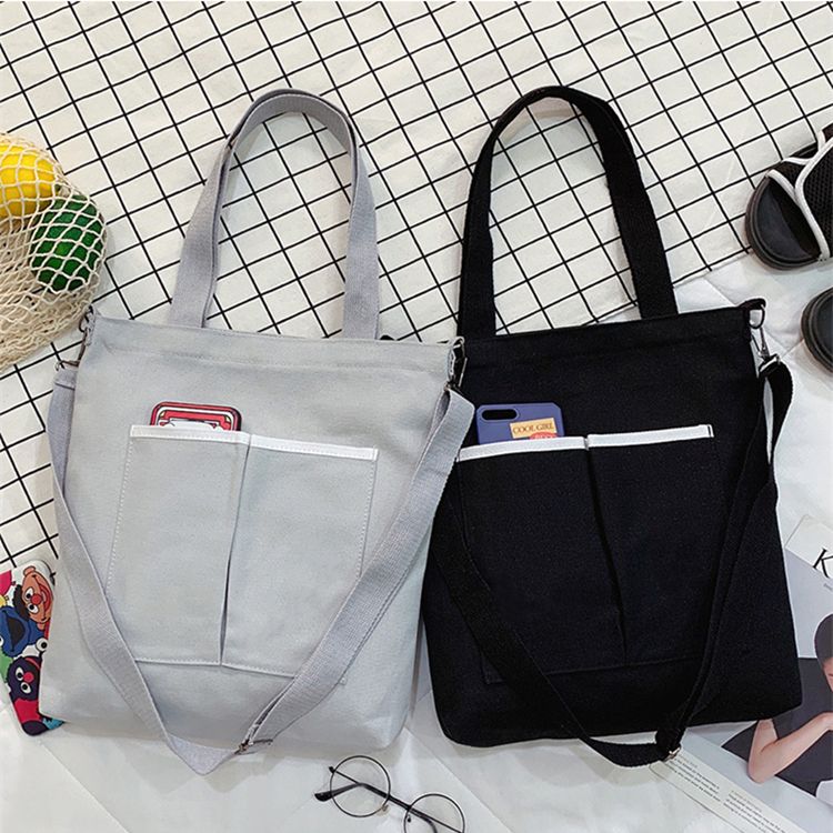 Customized Logo Canvas Cross-Body Bag Leisure Travel Ladies Tote Bag