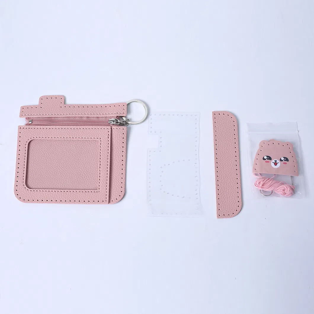 DIY Handmade Stitching PU Leather Wallet Card Holder