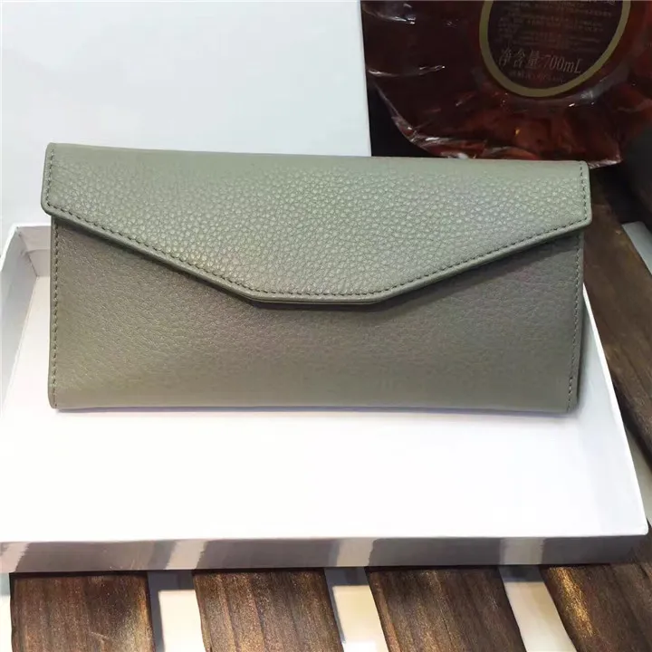 Emg6310 Luxury Ladies Women Purse Clutch Leather Cash Envelope Wallet Slim Long Wallets Leather Woman