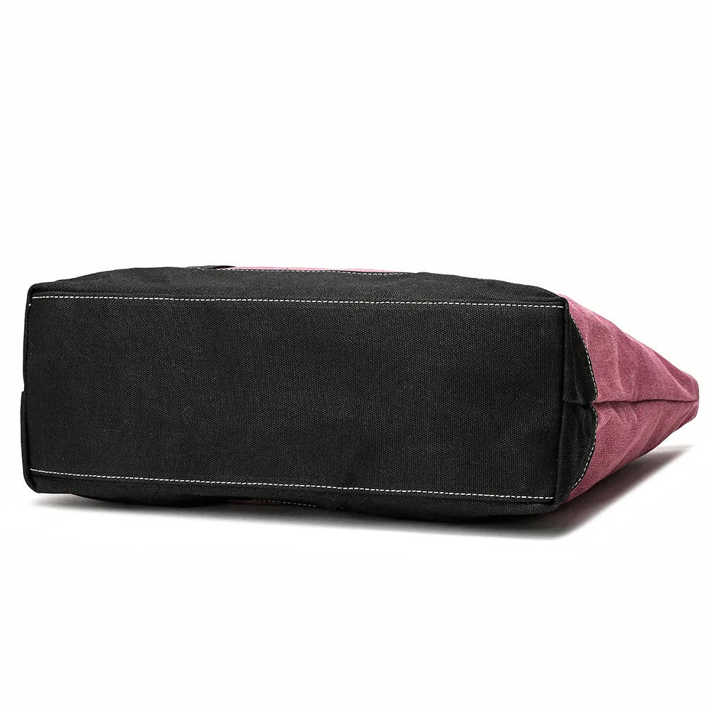 Encrypted Cotton Canvas Handbag Shopping Bag Ladies Tote Shoulder Bag (RSMC- 97123 -F)