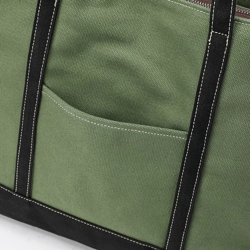 Encrypted Cotton Canvas Handbag Shopping Bag Ladies Tote Shoulder Bag (RSMC-97123-F)