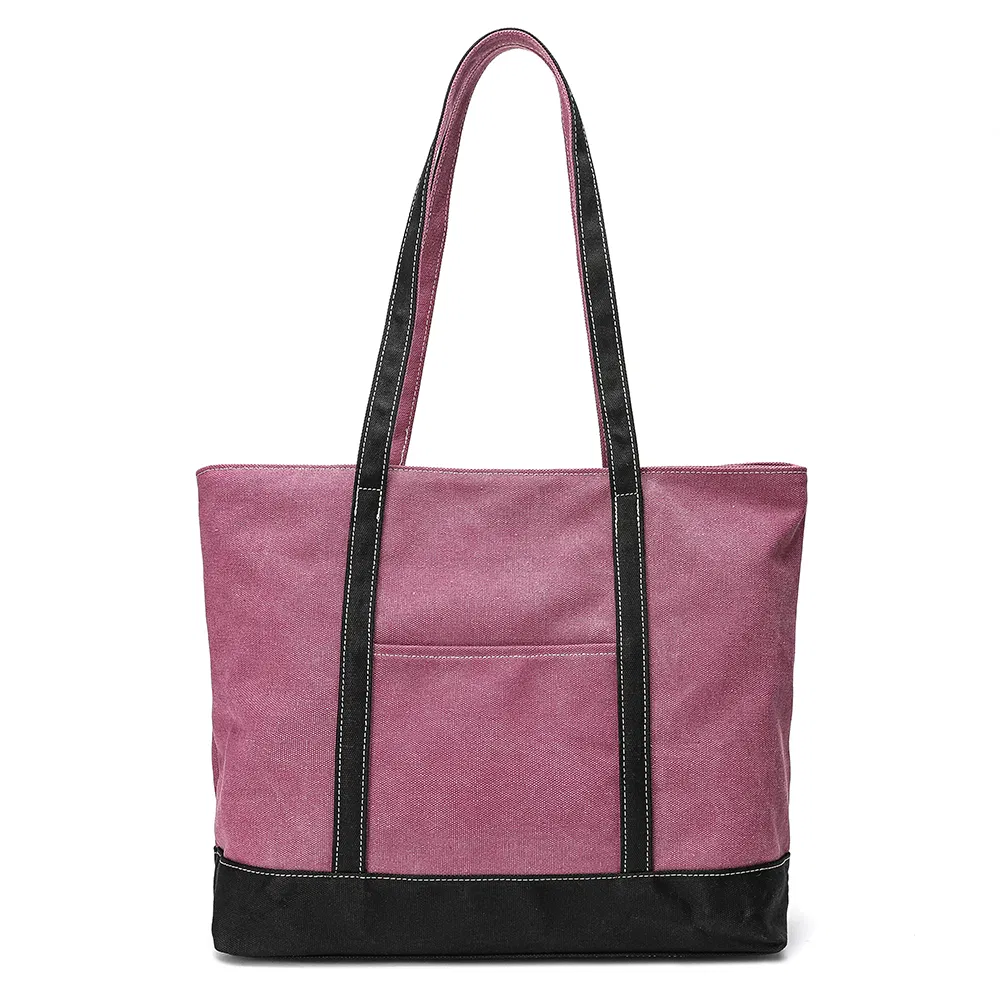 Encrypted Cotton Canvas Handbag Shopping Bag Ladies Tote Shoulder Bag (RSMC-97123-F)