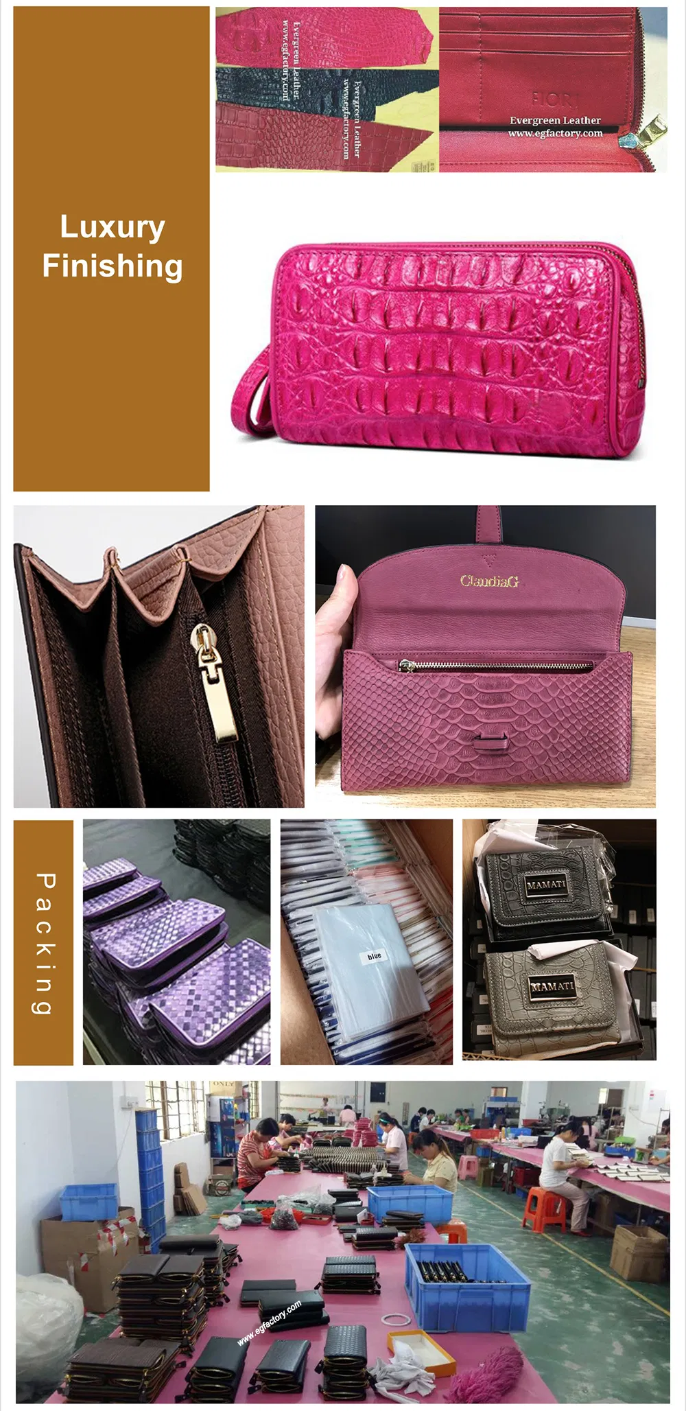 European Fashion Lichi Leather Briking Long Wallet Luxury Women Coin Purse Al367