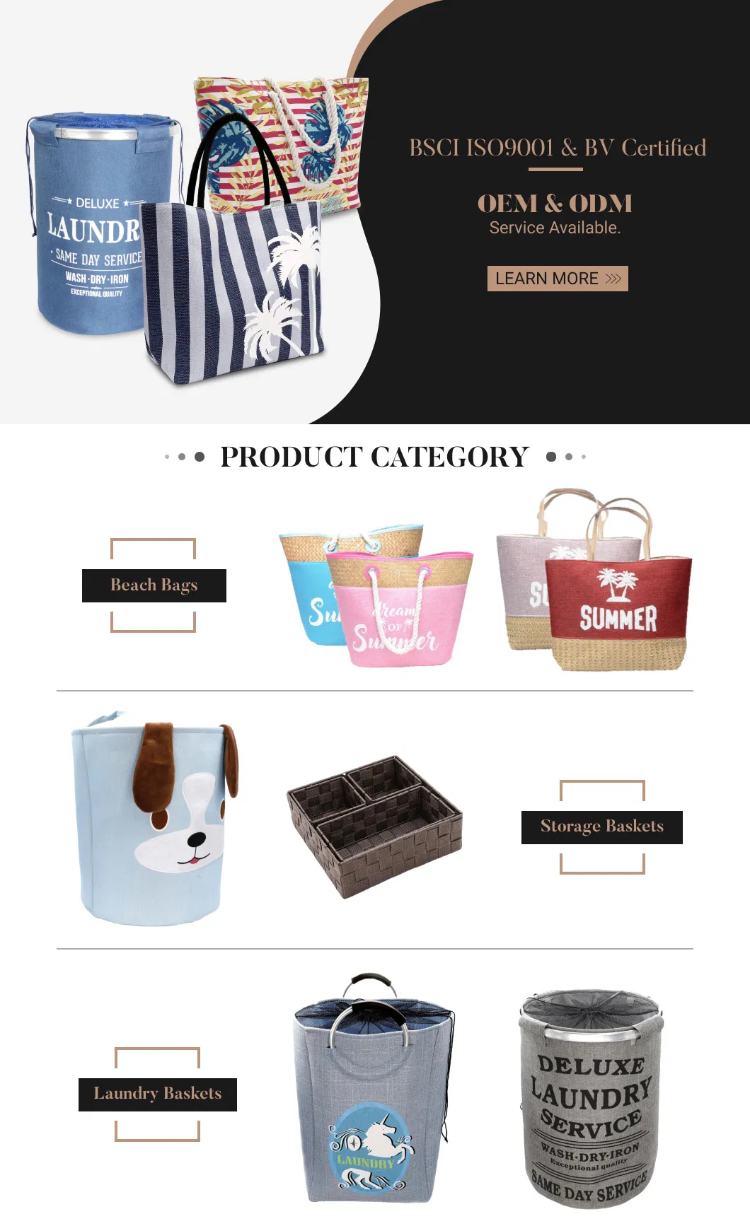 Factory Directly Promotion Fashion Reusable and Contrast Color Polyester Bag