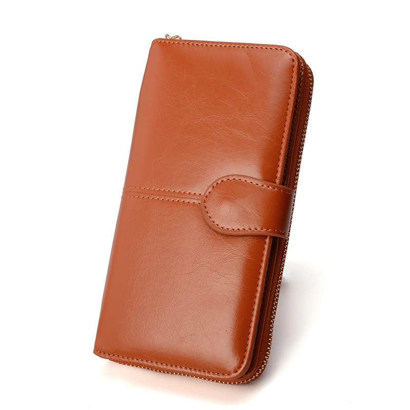 Factory Price Crazy Horse Leather High Quality OEM RFID Money Clip Wallet