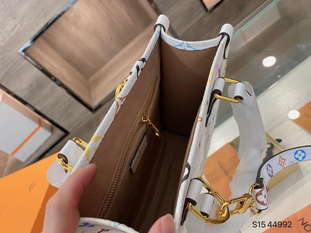 Factory Waterproof Women Bag Light Weight Khaki Stripe Shoulder Lady Handbag