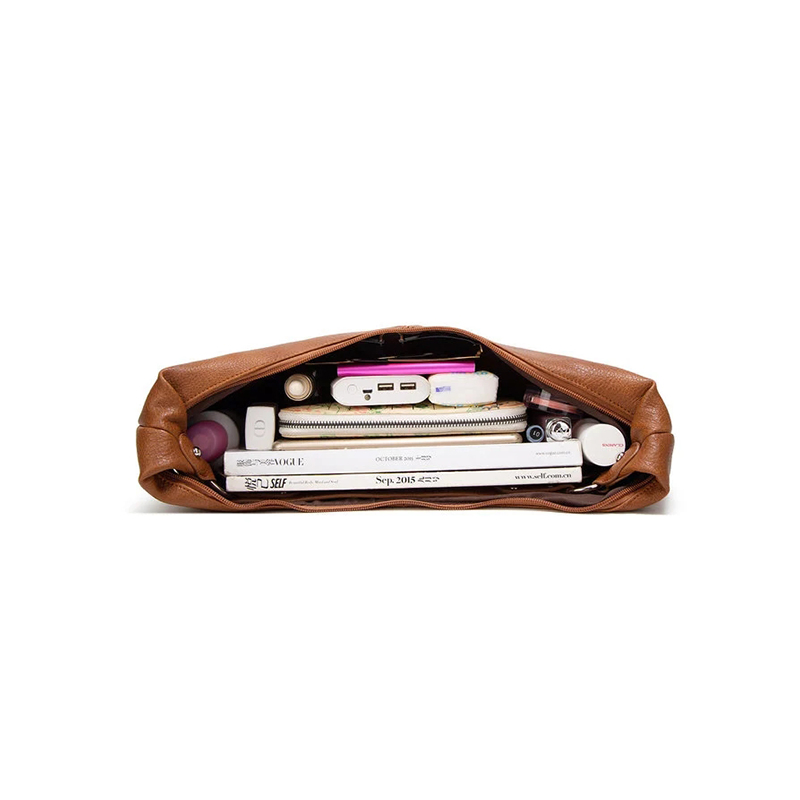 Fashion Sling PU Faux Leather Underarm Shoulder Bag Woman Large Capacity Luxury Hand Bag Lady Leather Striped Big Shopping Bags