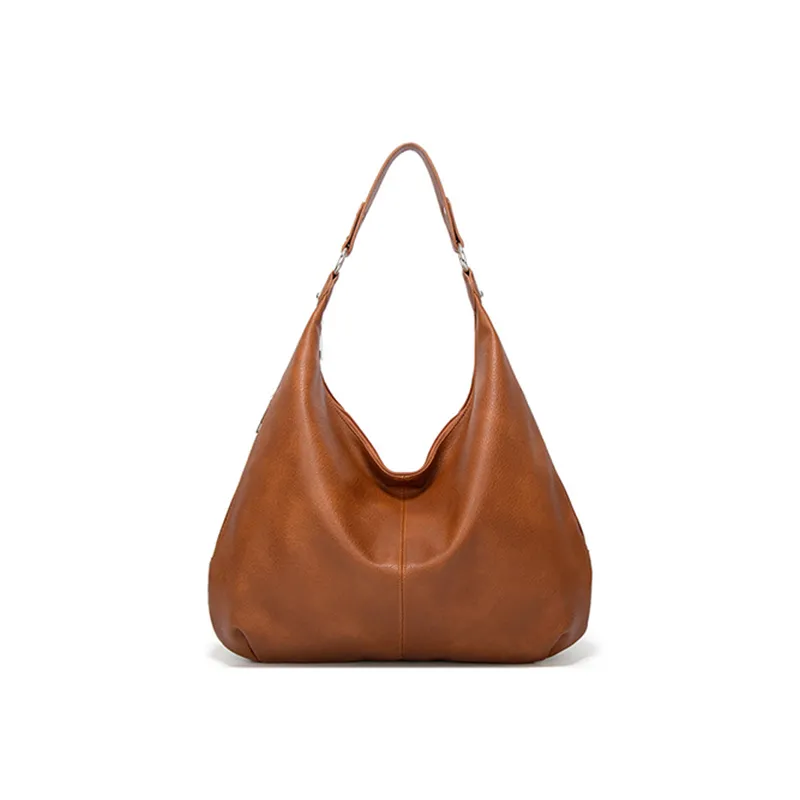 Fashion Sling PU Faux Leather Underarm Shoulder Bag Woman Large Capacity Luxury Hand Bag Lady Leather Striped Big Shopping Bags