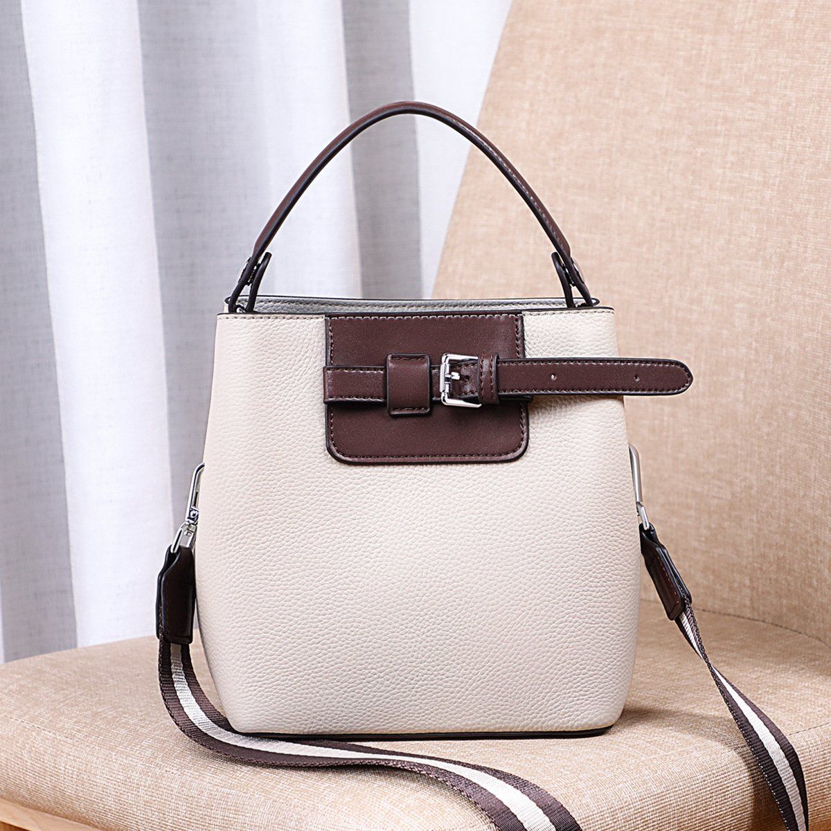 Female Bag New Trendy Leather Messenger Bag Bucket Bag Wild 2021 Shoulder Bag Fashion Handbag