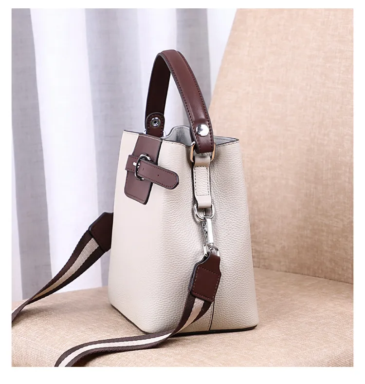 Female Bag New Trendy Leather Messenger Bag Bucket Bag Wild 2021 Shoulder Bag Fashion Handbag