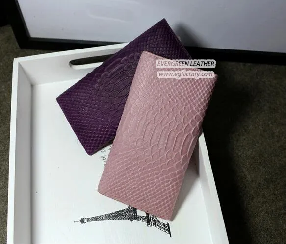 High Quality Snake Grain Leather Wallet for Lady Al318