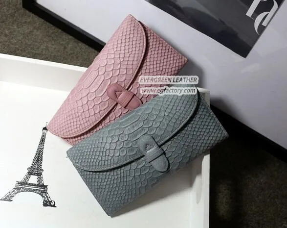 High Quality Snake Grain Leather Wallet for Lady Al318