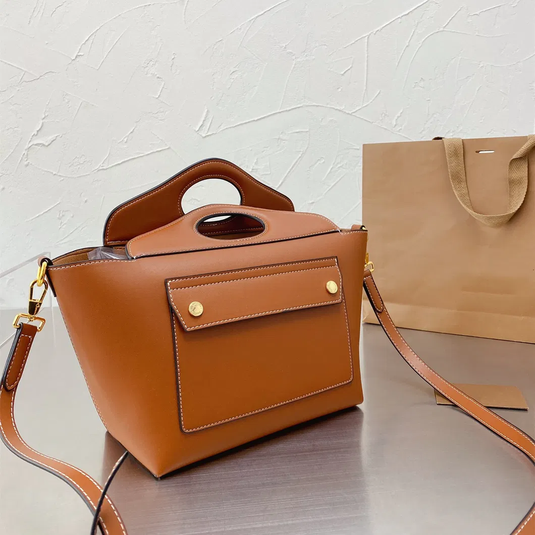 Hot Sale Simple design Two Color Replcia Leather Small Hangbag for Ladies