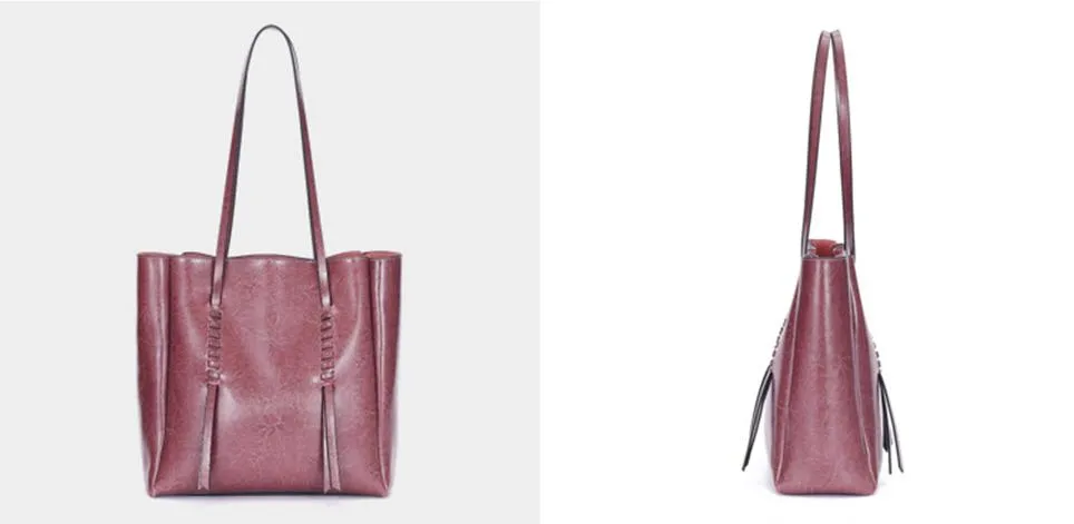 Hot Selling Real Cowhide Designer Style Tote Bag Mommy Bag