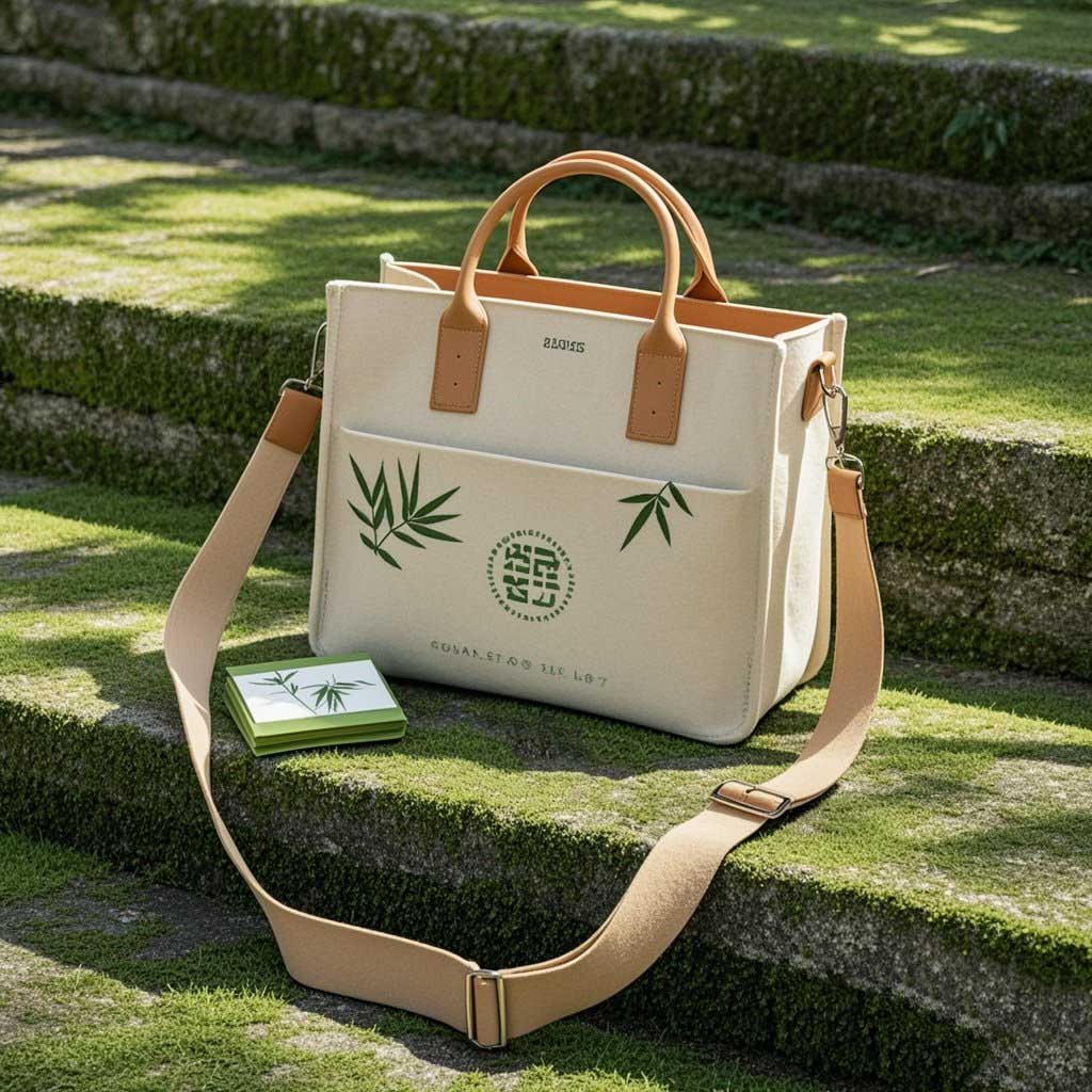 felt backpack with adjustable straps