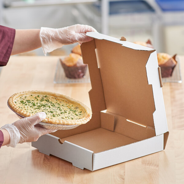 corrugated paper pizza box