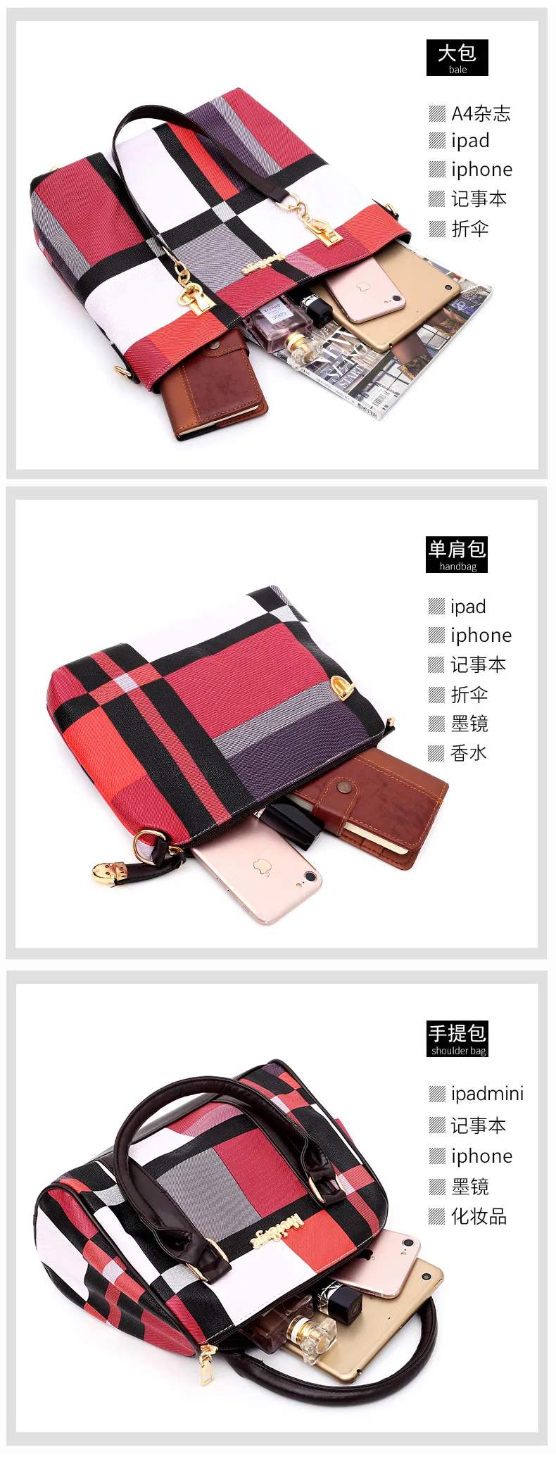 Lady Shoulder Designer Bags Factory Wholesale Women Handbag Luxury Leather Messenger Bag Fashion Ladies Tote Bag