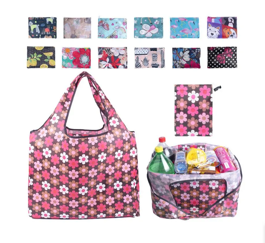 Large Capacity Durable Washable Grocery Shopping Tote Foldable Bags