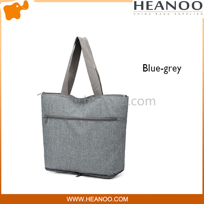 Large Foldable Weekend Wholesale Canvas Zippered Tote Bags for Women