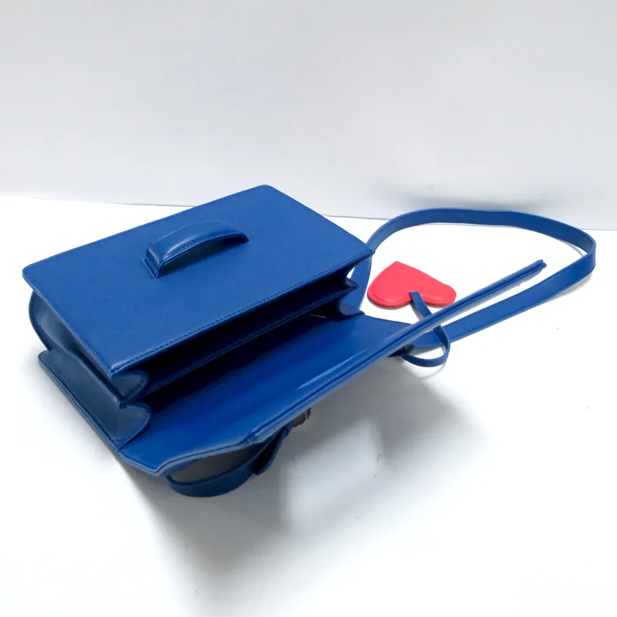 Made in China Blue PU Leather Lady Mini Messager Bag