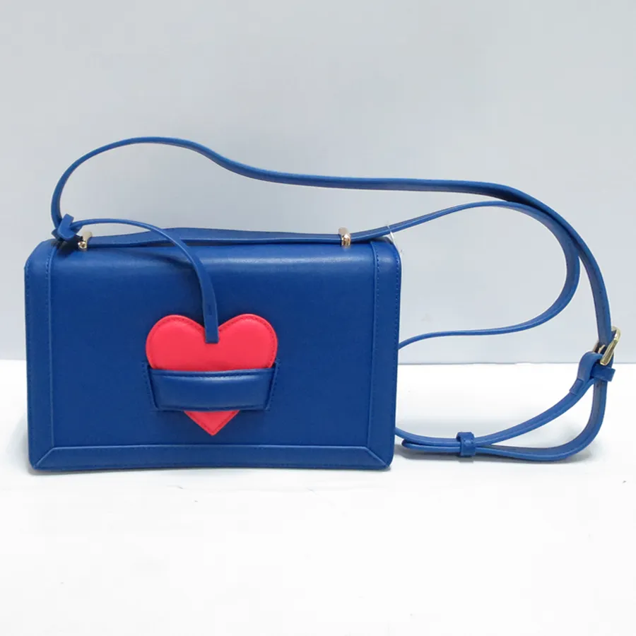 Made in China Blue PU Leather Lady Mini Messager Bag