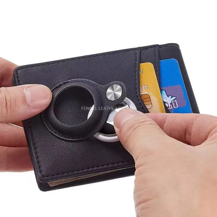 Manufacture Latest Apple Airtag Protection Smart Wallet GPS Tracker Funtional ID Cardholder RFID Protection Anti-Lost Airtag with Money Clip Cash Wallet (F1530)