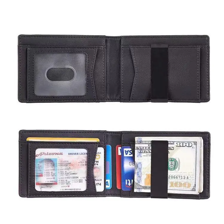 Manufacture Latest Apple Airtag Protection Smart Wallet GPS Tracker Funtional ID Cardholder RFID Protection Anti-Lost Airtag with Money Clip Cash Wallet (F1530)