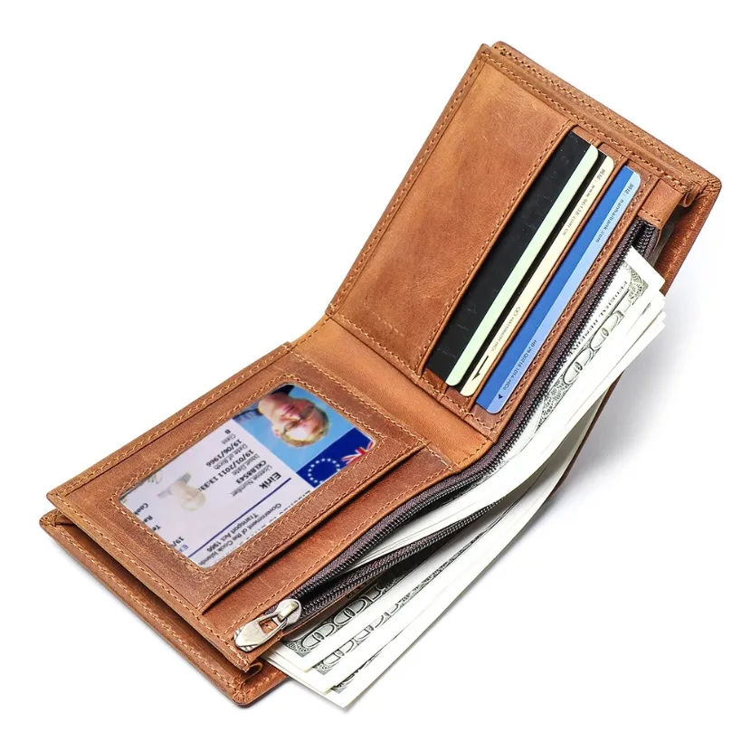 Men′ S Slim Bifold Wallet RFID Blocking Minimalist Front Pocket Wallets for Men