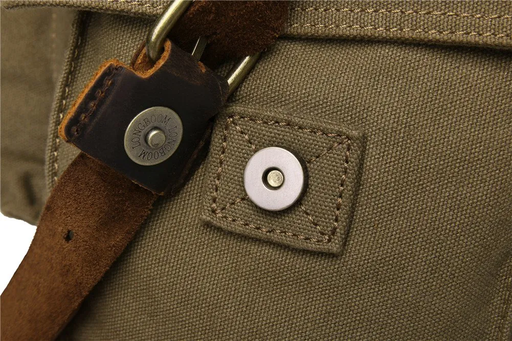 Military Leather Canvas Laptop Messenger Bags RS-1912042