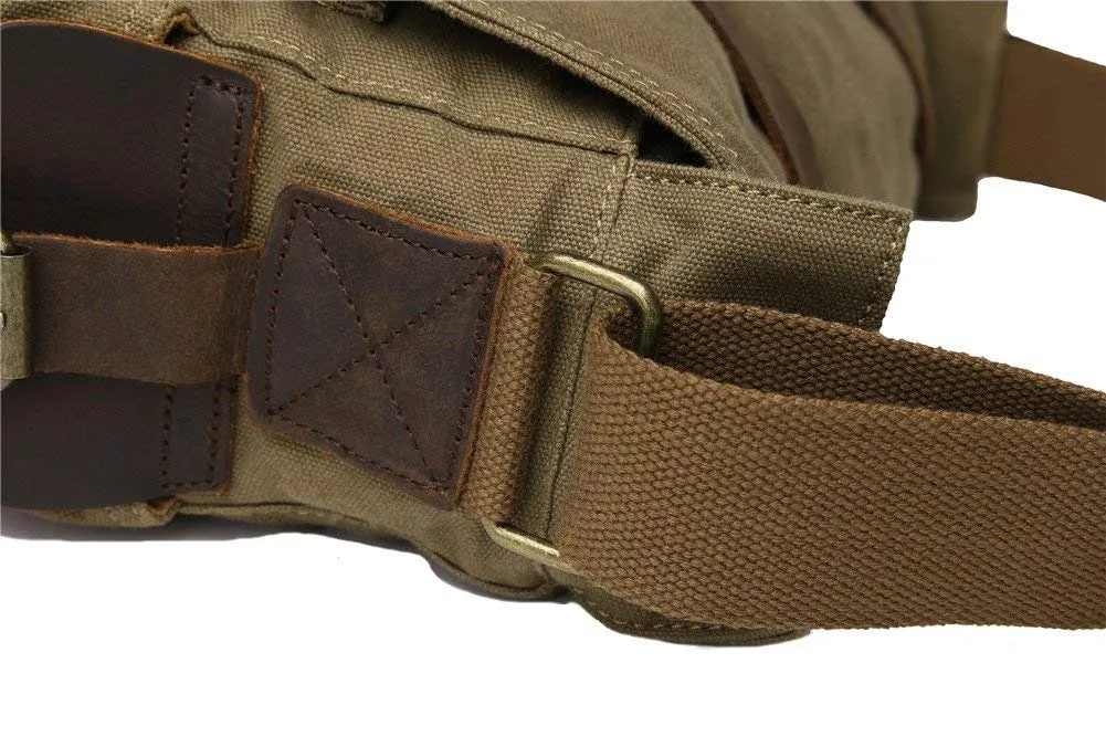 Military Leather Canvas Laptop Messenger Bags RS-1912042