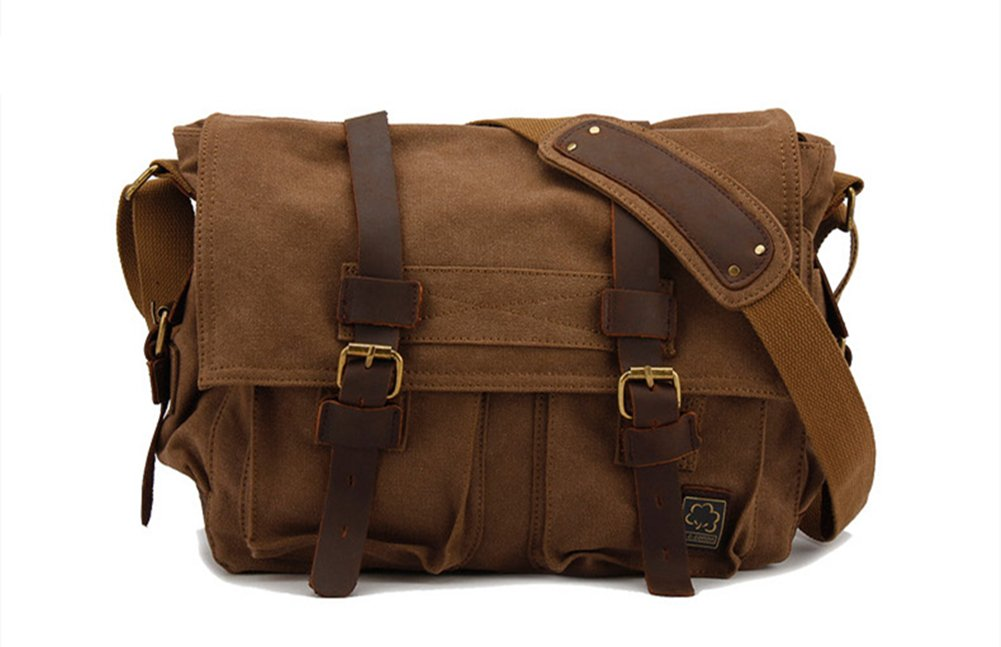 Military Leather Canvas Laptop Messenger Bags RS-1912042