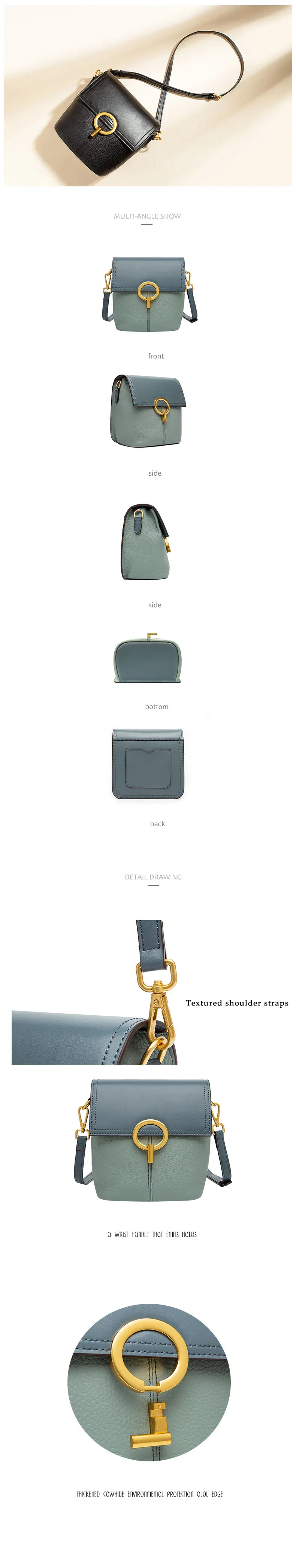 New Version 2021 Ladies Shoulder Bag Irregular Leather Shoulder Bag