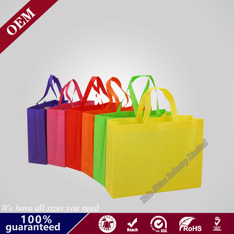 Party Favor Bags with Die Cut Handles - 60-Pack Reusable Non-Woven Gift Bags, Rainbow Color Retail Bags for Goodies , Treats, Great for Kids Birthday Party