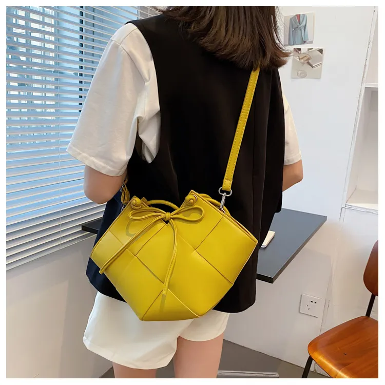 Sh2074 Underarm Purse Bags Women Fashion Womens Luxury Shoulder Custom Wholesale Tote Beach PU Woven Leather Bag