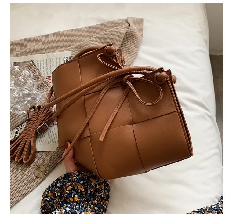 Sh2074 Underarm Purse Bags Women Fashion Womens Luxury Shoulder Custom Wholesale Tote Beach PU Woven Leather Bag